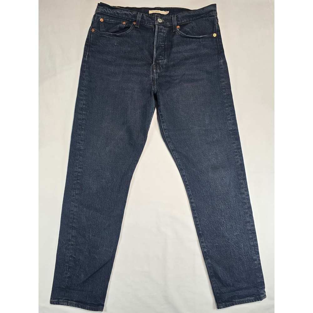 Levis Premium Wedgie Straight Jeans Dark Wash‎ Button Fly 22861-0064 Womens 30